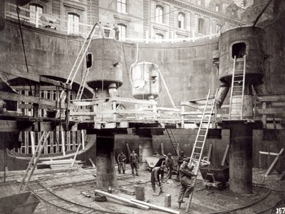 Costruzione della metropolitana a Parigi, 18 gennaio 1907 da French Photographer